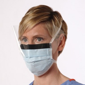 [美國製 ASTM Lv3] Dry-Shield™ Fluid Resistant Tie-On Mask with Visor 高防濺連眼罩口罩 (1個)